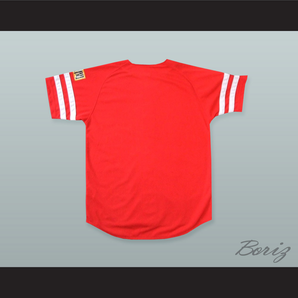 Fukuoka SoftBank Hawks Red Baseball Jersey with Patches — BORIZ